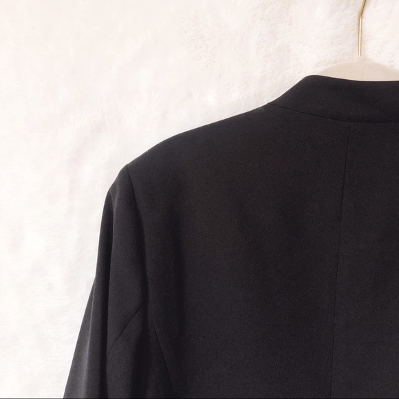 Anne Klein Black with Gold Zipper pockets Blazer - Picture 3 of 12